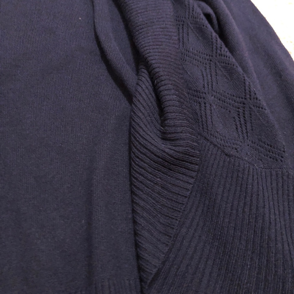 Croft & Barrow Women's Black or Dark Navy(?) Cardigan Sweater - Picture 3 of 6
